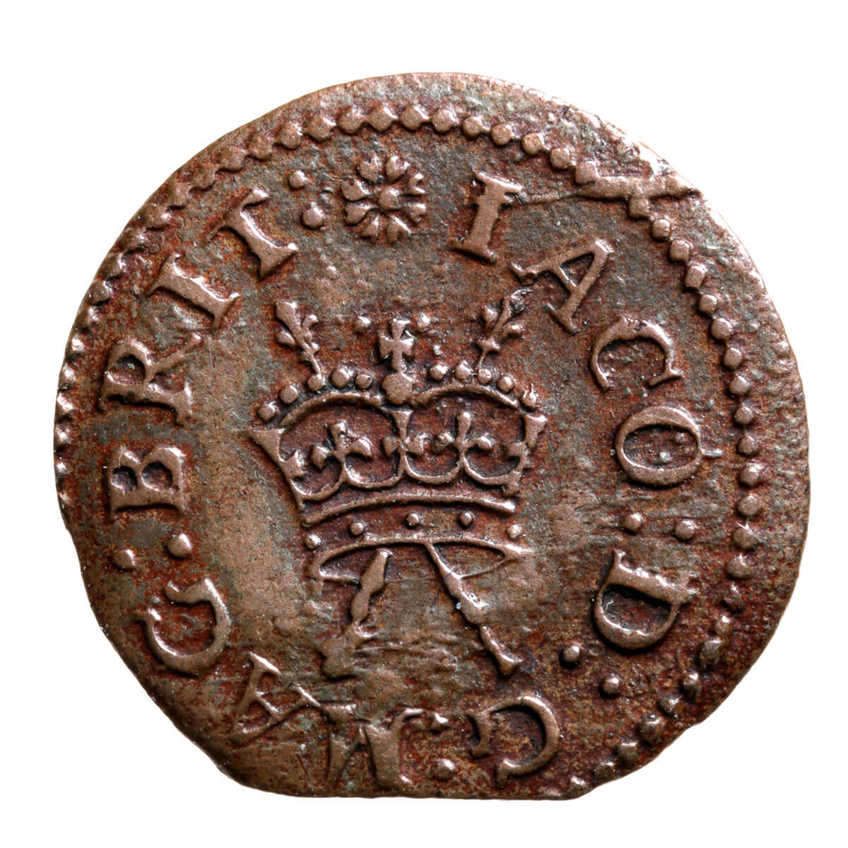 Ireland Farthing 1603 James I  Lennox Issue MS-60