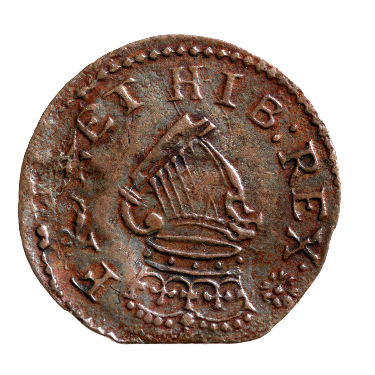 Ireland Farthing 1603 James I  Lennox Issue MS-60