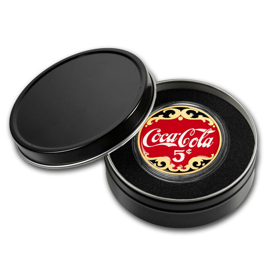 Coca-Cola® 2 oz Pure Silver High Relief Enamelled Round