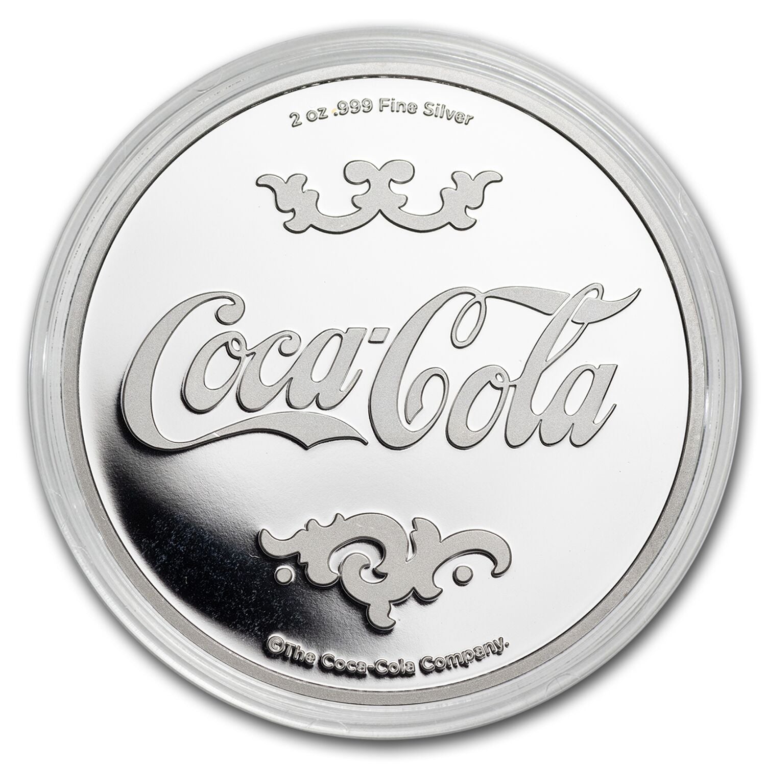 Coca-Cola® 2 oz Pure Silver High Relief Enamelled Round