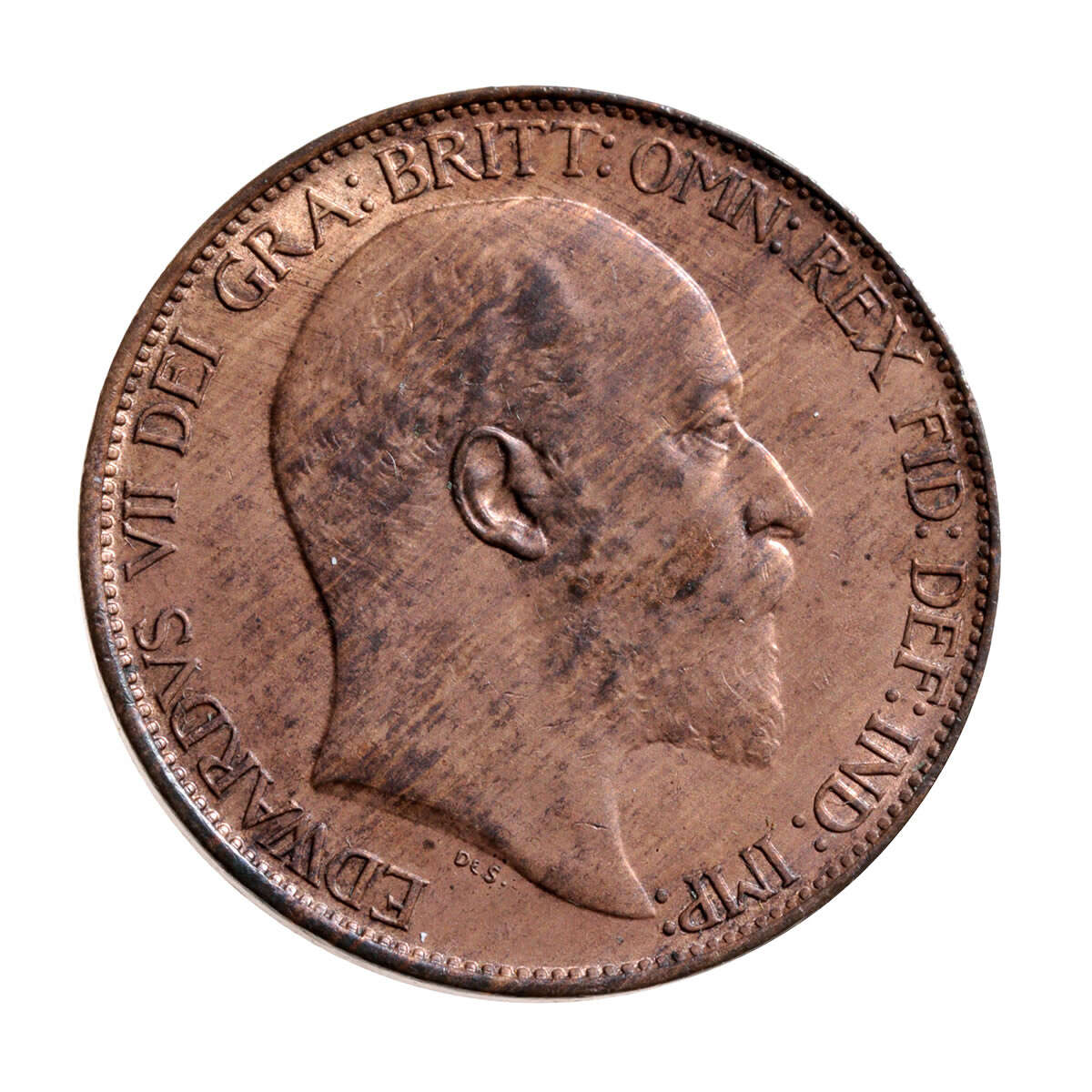 Great Britain 1904 -  HalfPenny Edward VII AU-50