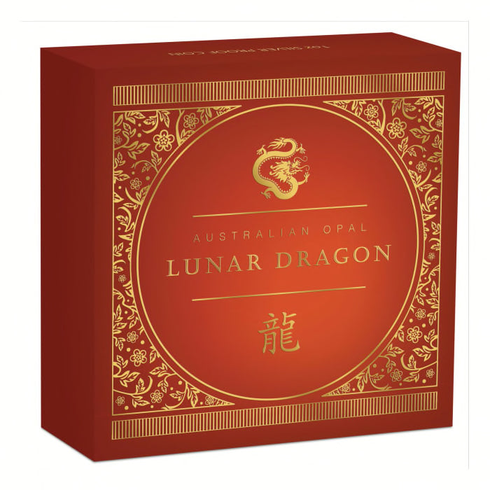 2024 $1 Year of the Dragon Opal Lunar Series - Pure Silver Coin