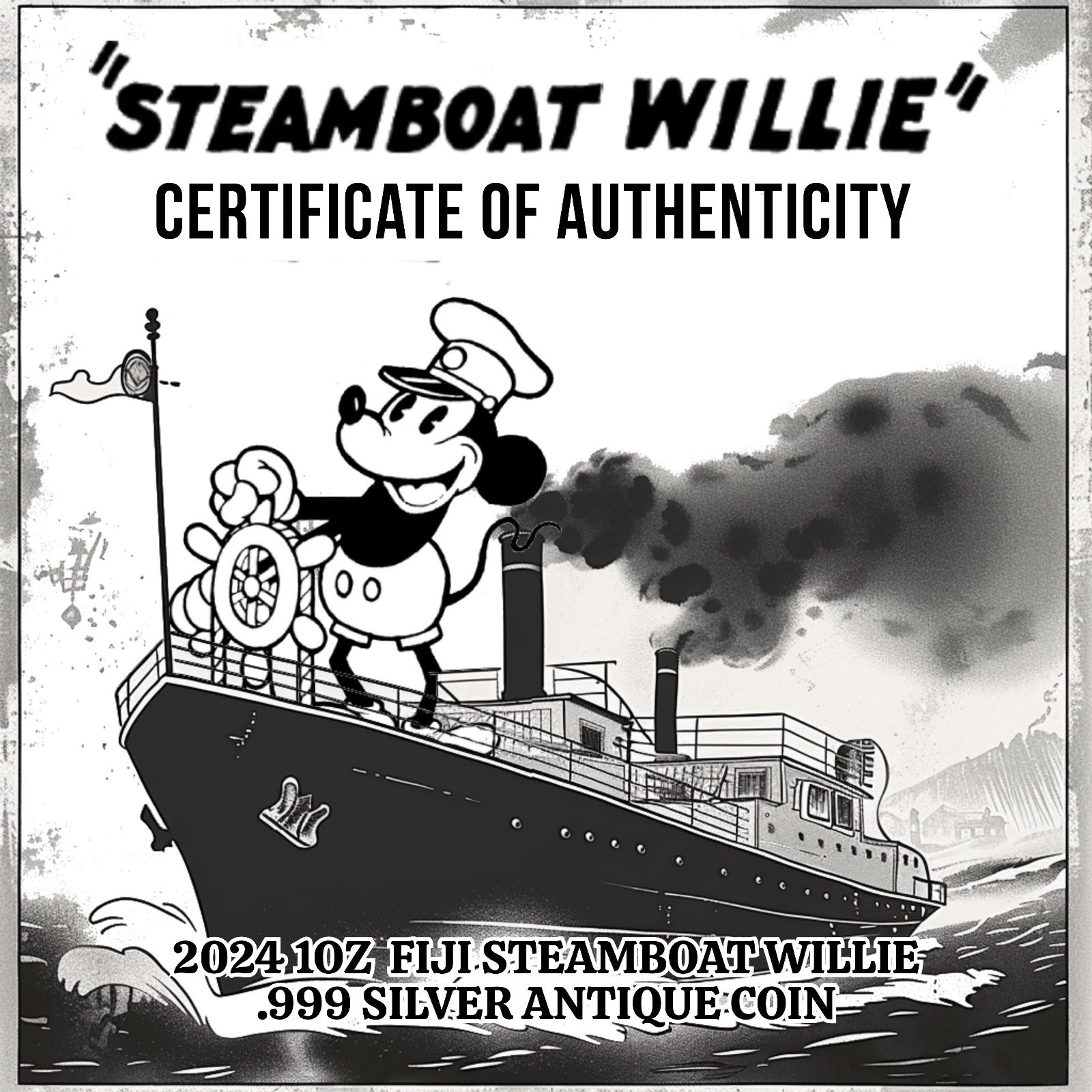 2024 $1 Steamboat Willie - Pure Silver Coin