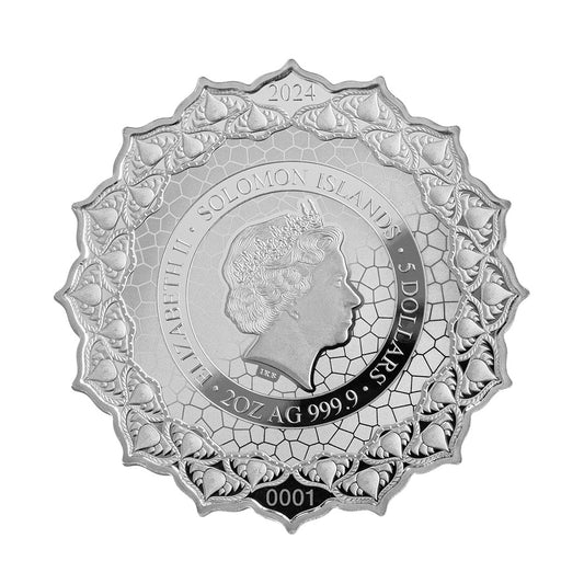 2024 $5 Seven Chakras: Lotus of the 7th Chakra - Pure Silver Coin