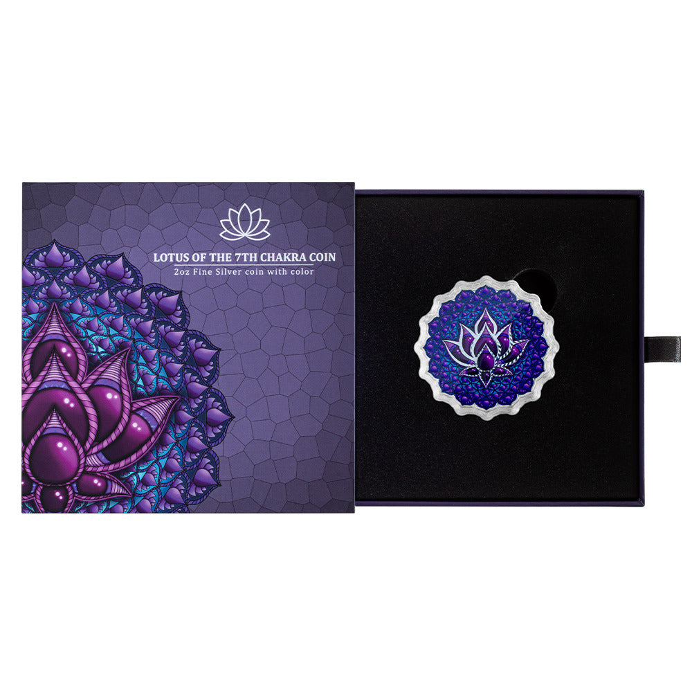 2024 $5 Seven Chakras: Lotus of the 7th Chakra - Pure Silver Coin