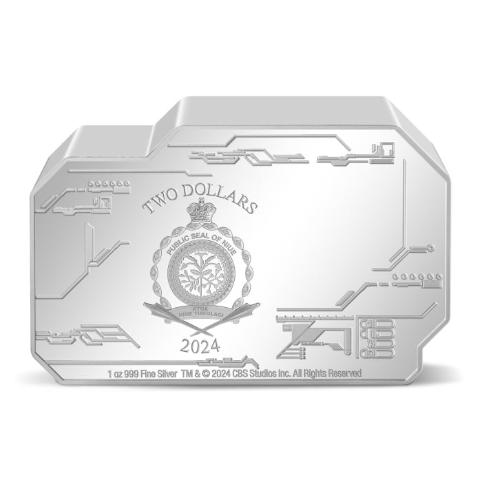 2024 $2 Star Trek Vehicles: USS Enterprise NCC 1701 - Pure Silver Coin