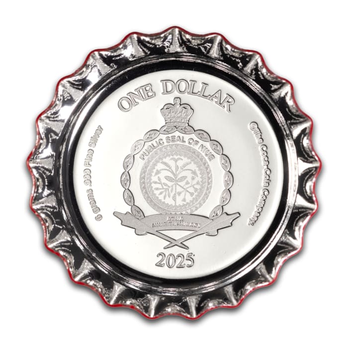 2025 $1 Coca-Cola Bottle Cap - Pure Silver Coin