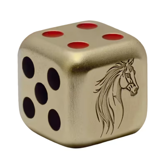 2026 $1 Lunar Horse - Pure Silver Gilded Dice Coin