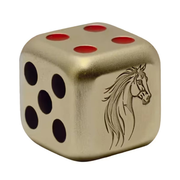 2026 $1 Lunar Horse - Pure Silver Gilded Dice Coin