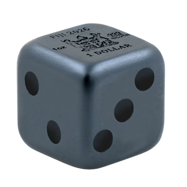 2026 $1 Lunar Horse - Pure Silver Black Antique Dice Coin