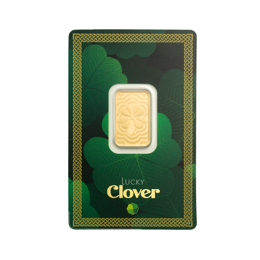 Lucky Charm Four-Leaf Clover - 5g Pure Gold Bar