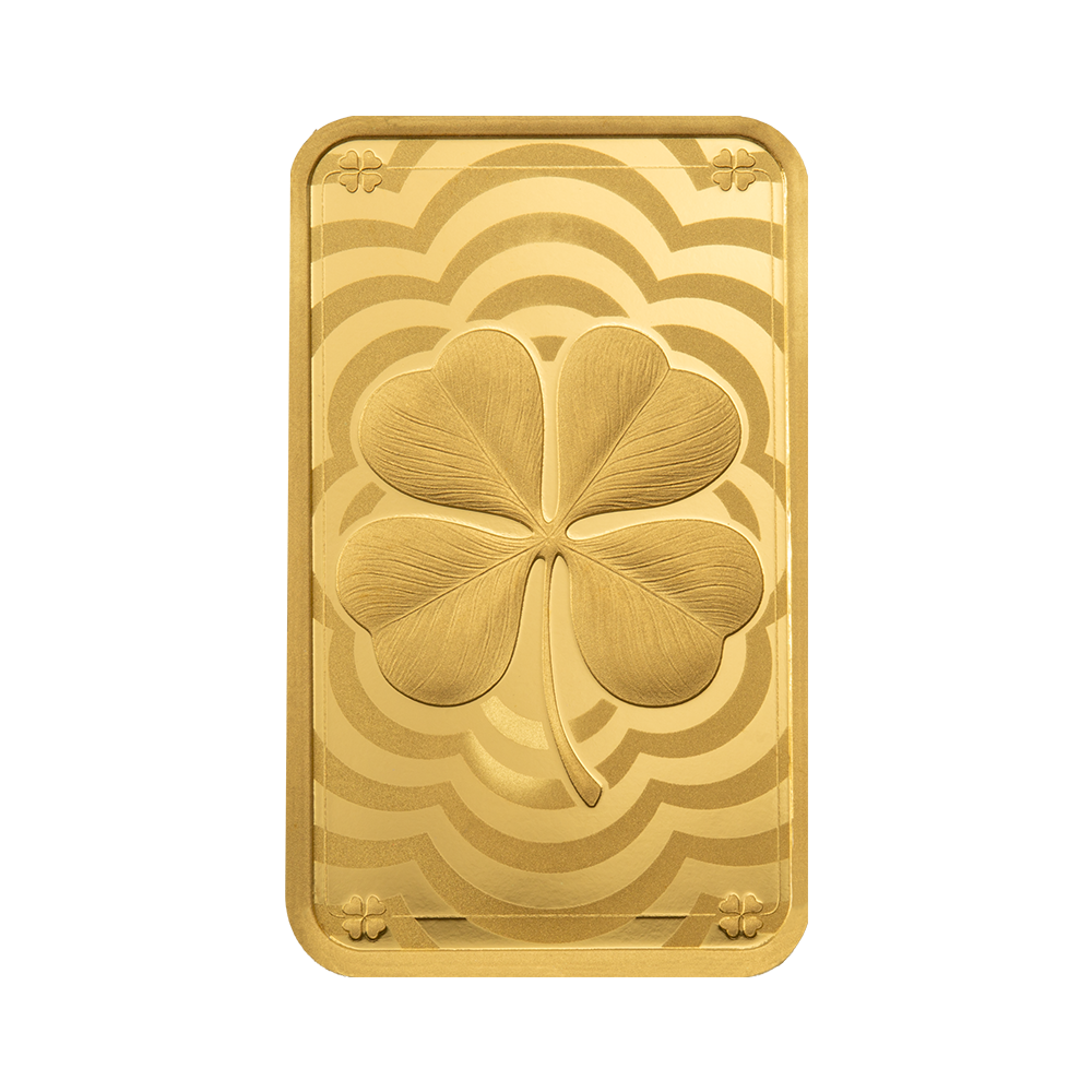 Lucky Charm Four-Leaf Clover - 5g Pure Gold Bar