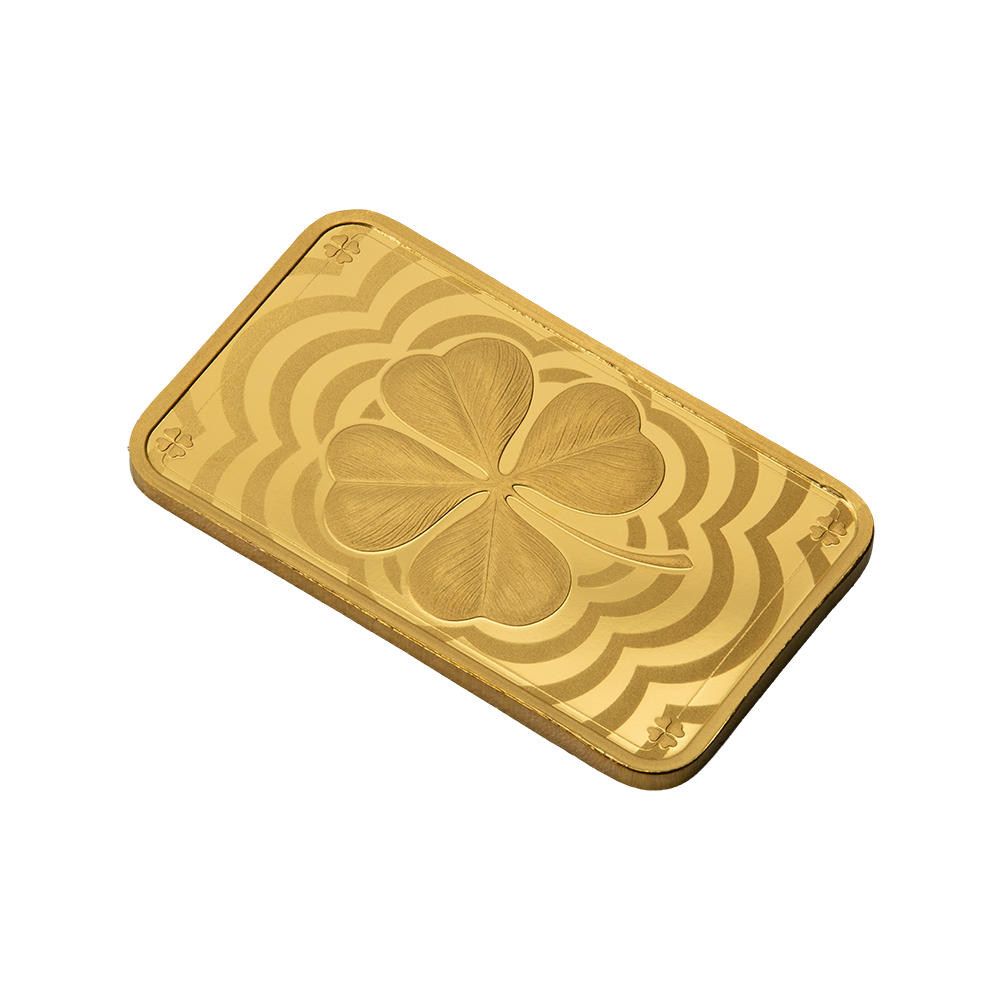 Lucky Charm Four-Leaf Clover - 5g Pure Gold Bar
