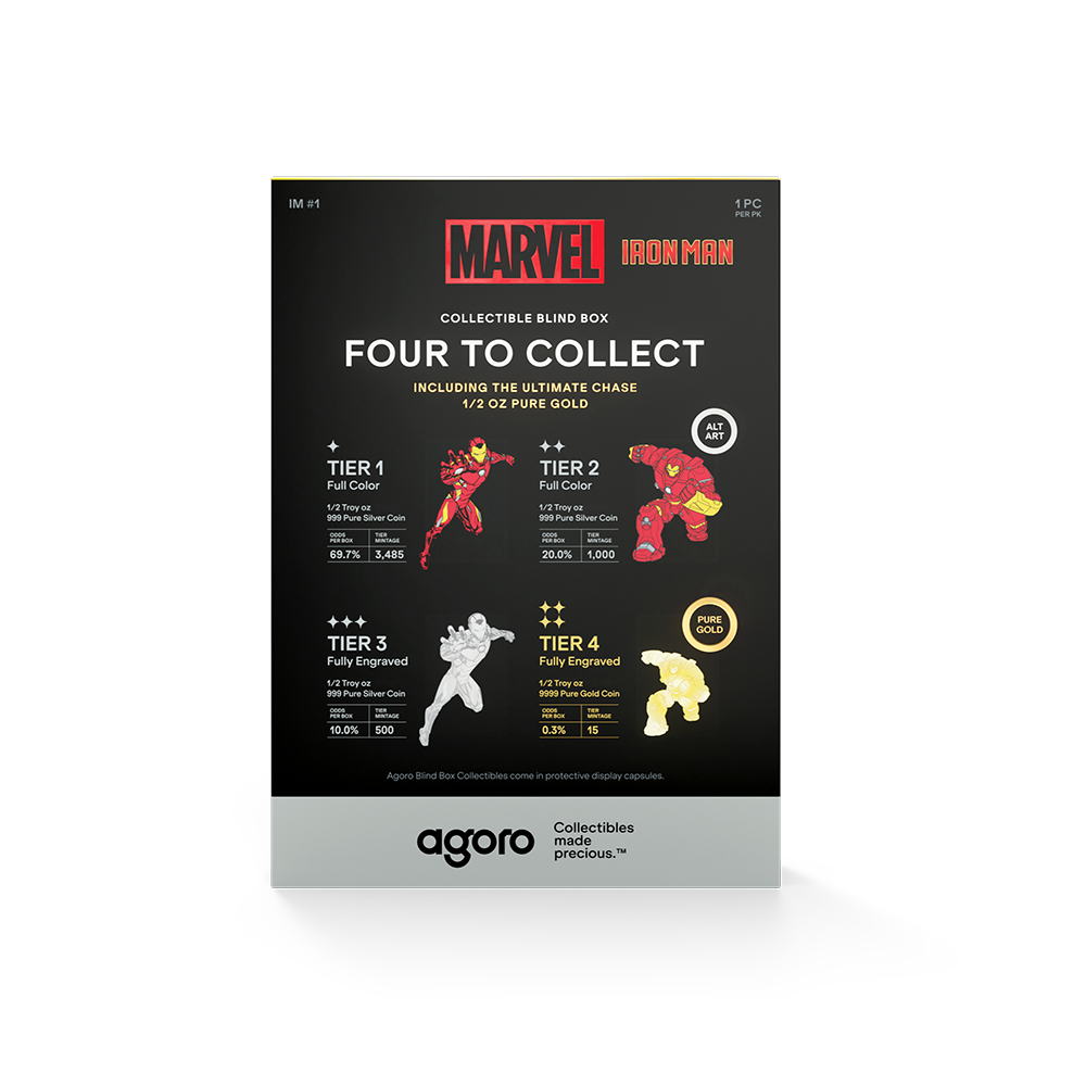 2026 $1 Marvel Iron Man - Pure Silver Coin Blind Box