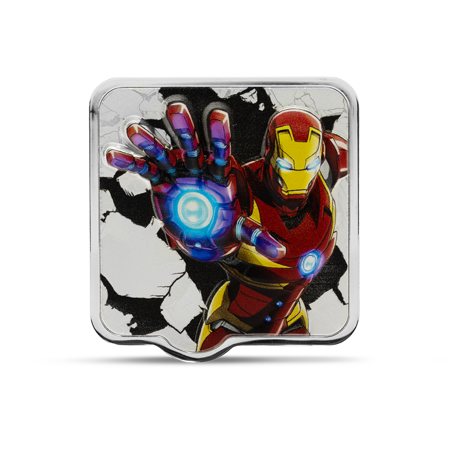 2026 $3 Marvel Smash Series: Iron Man 'ZAPT!!' - Pure Silver Coin