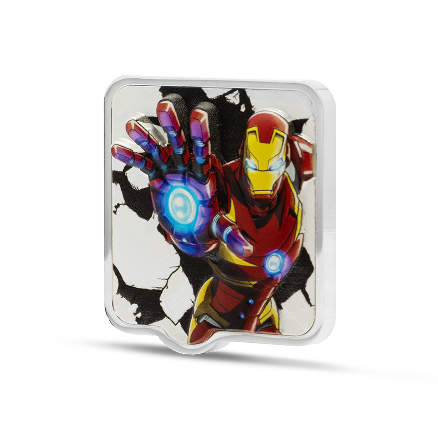 2026 $3 Marvel Smash Series: Iron Man 'ZAPT!!' - Pure Silver Coin