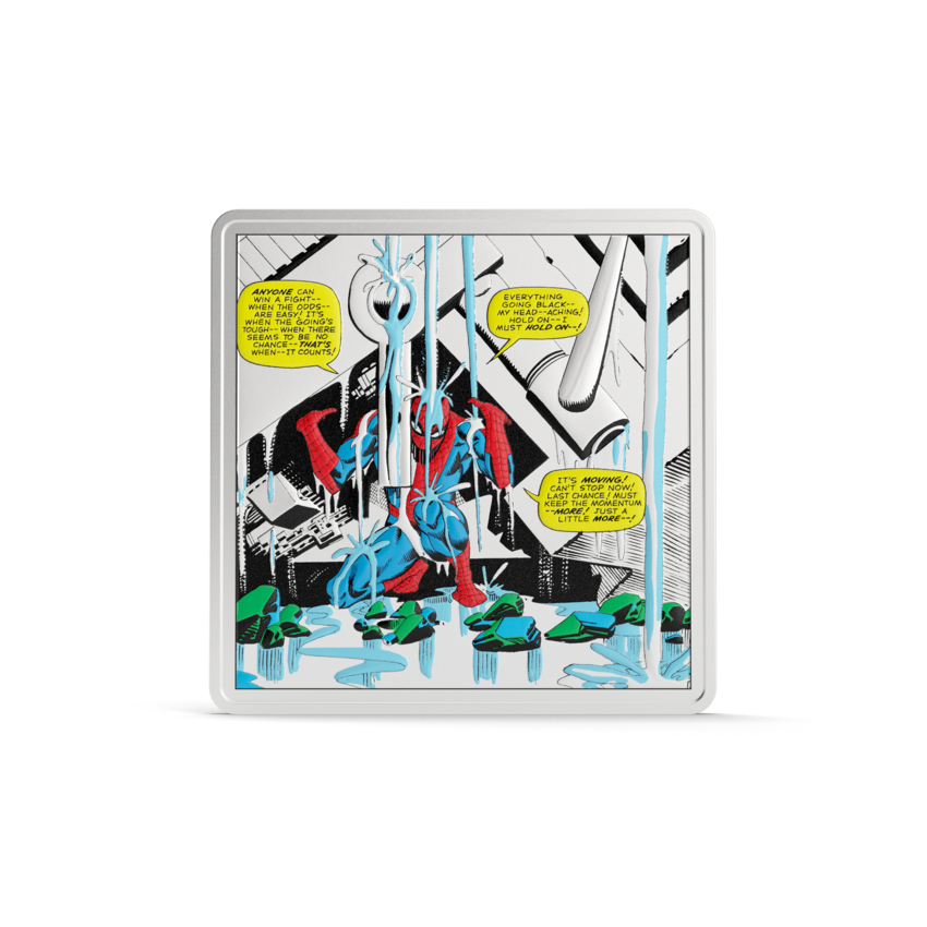 2026 $2 Marvel Spider-Man Iconic Moments: Spider-Man Finds Strength - Pure Silver Coin