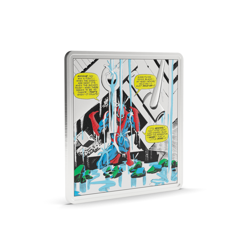 2026 $2 Marvel Spider-Man Iconic Moments: Spider-Man Finds Strength - Pure Silver Coin