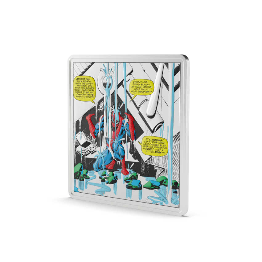 2026 $2 Marvel Spider-Man Iconic Moments: Spider-Man Finds Strength - Pure Silver Coin