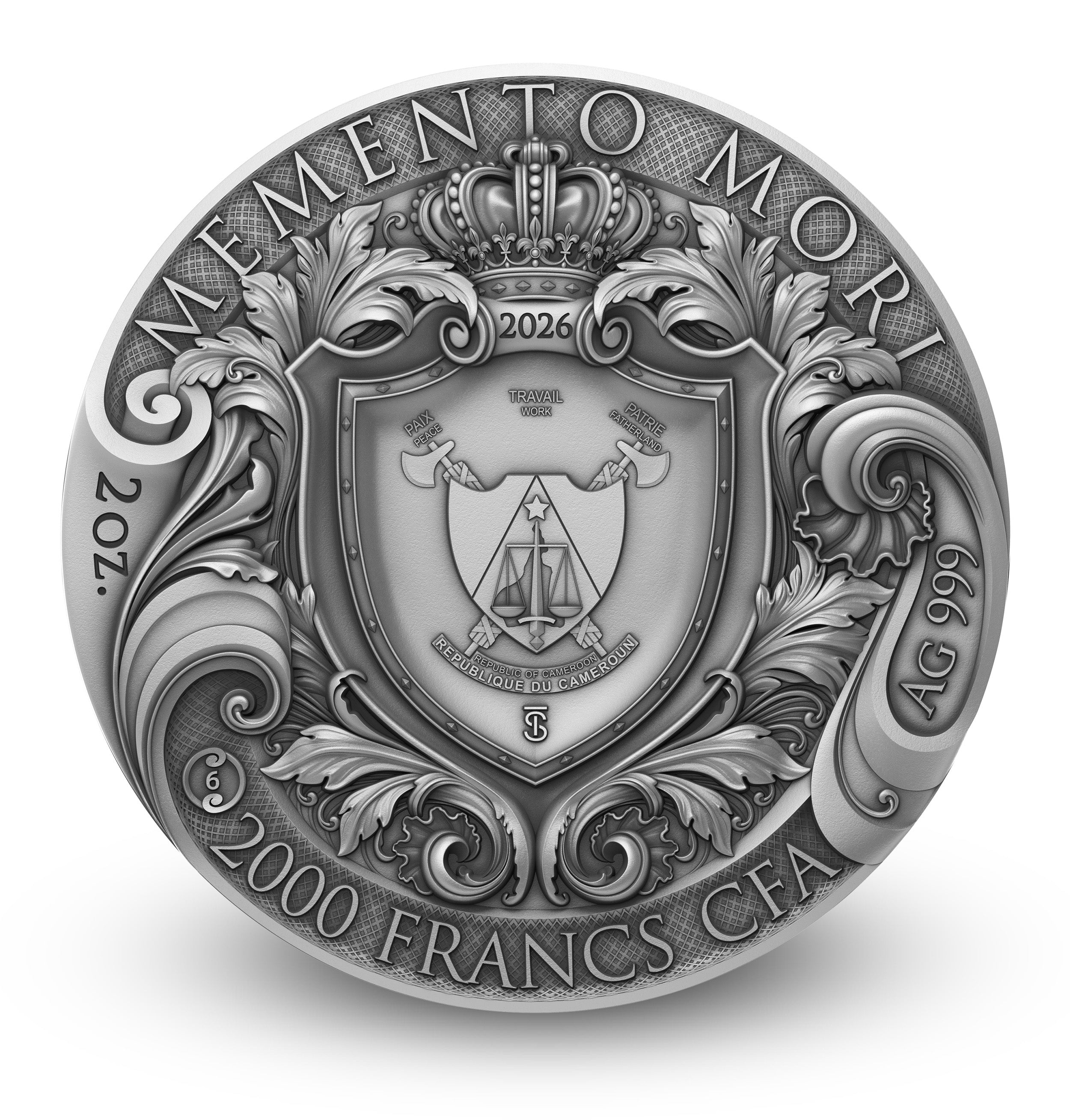 2026 2000 Francs CSF Memento Mori - Pure Silver Coin