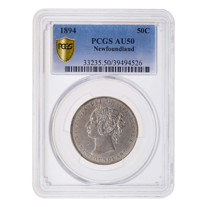 NFLD  50 cent 1894  PCGS AU-50