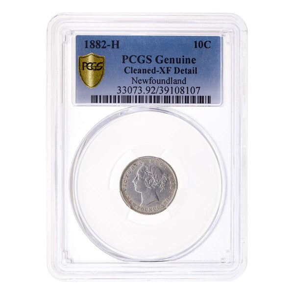 NFLD 10 cent 1882-H  PCGS EF-40