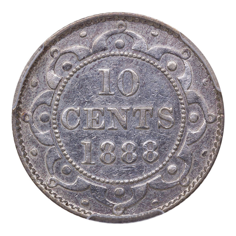 NFLD 10 cent 1888  PCGS EF-40