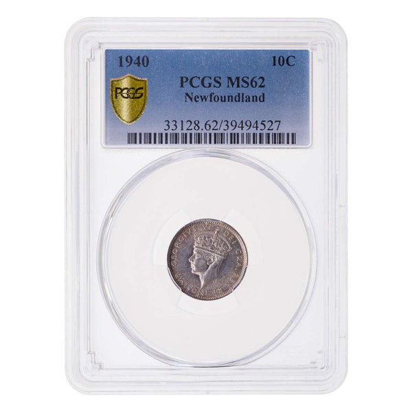 NFLD 10 cent 1940  PCGS MS-62