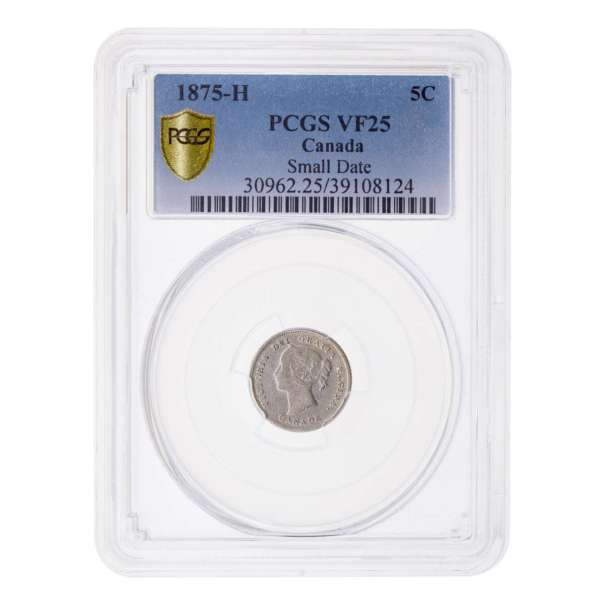 5 cent 1875-H Small Date PCGS VF-25