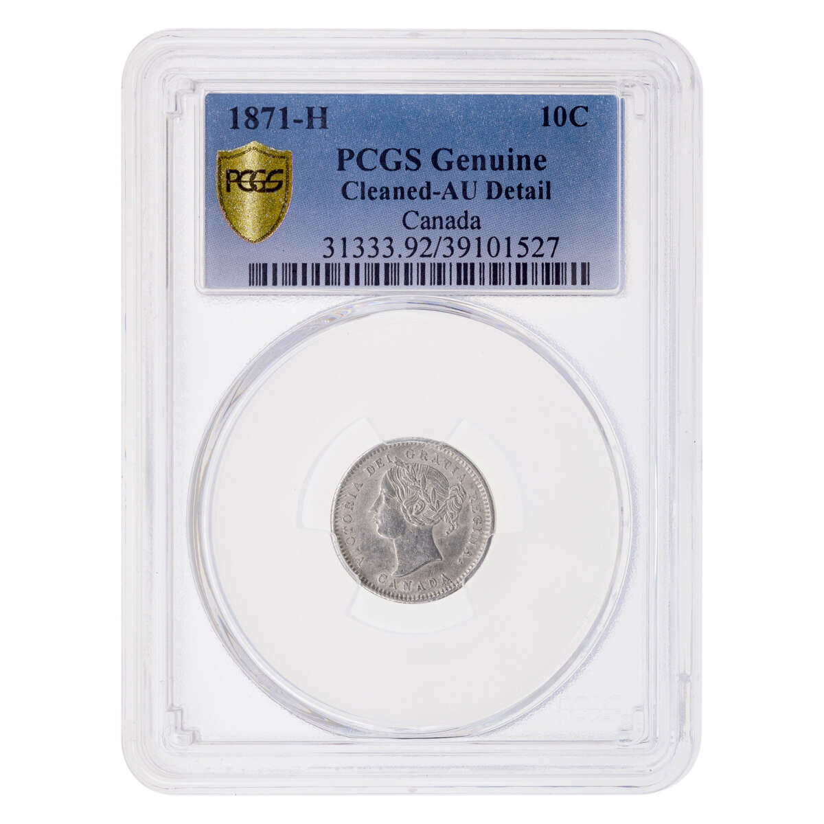 10 cent 1871-H  PCGS AU-50