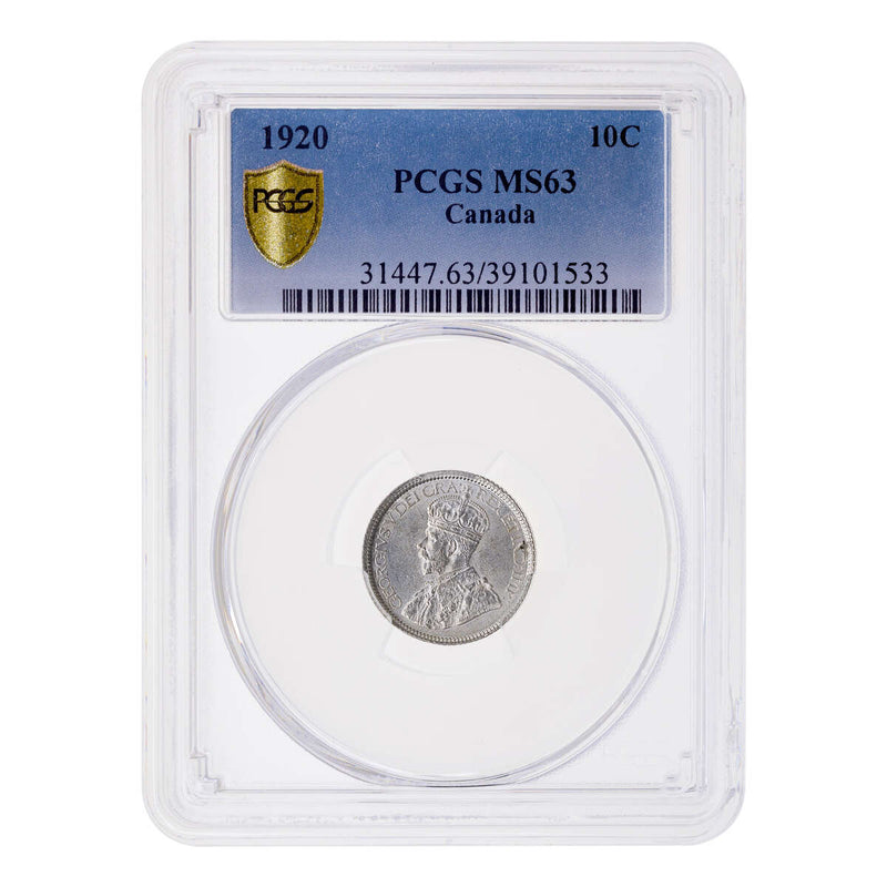 10 cent 1920  PCGS MS-63