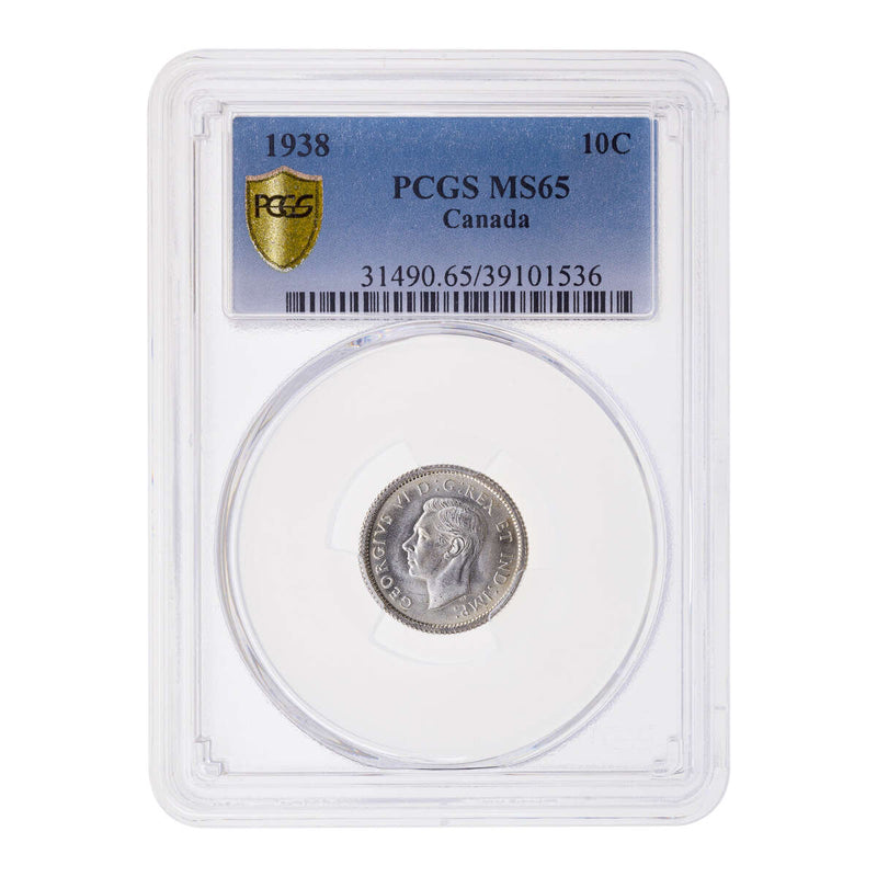 10 cent 1938  PCGS MS-65