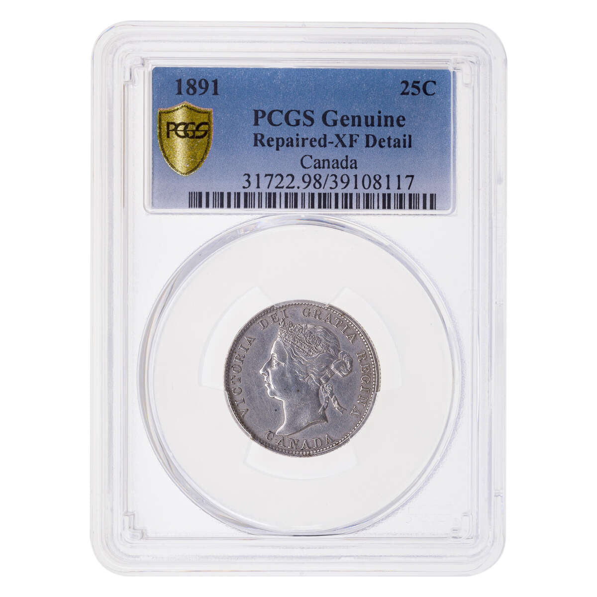 25 cent 1891  PCGS EF-40