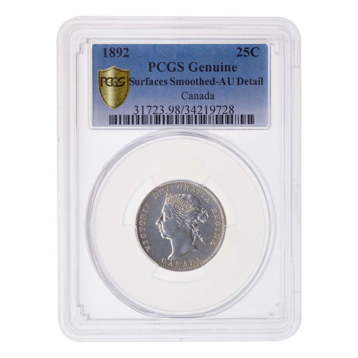 25 cent 1892  PCGS AU-50