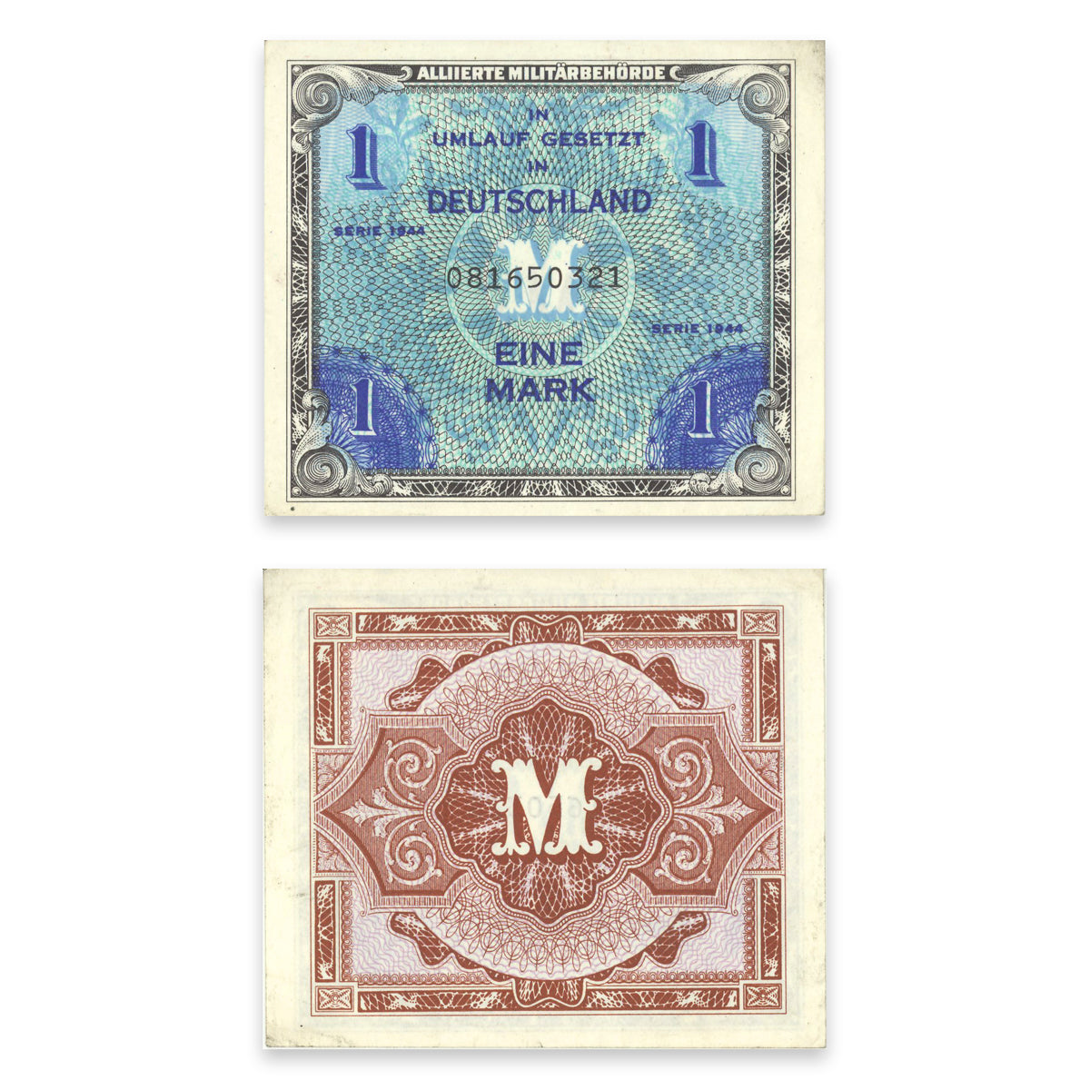 Germany - Allied Military Currency 1 Mark 1944 P# 192a AU-55