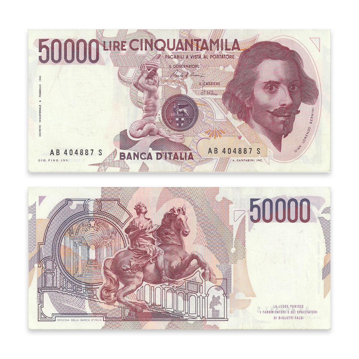 Italy 50,000 Lire 1984 P# 113a VF-30
