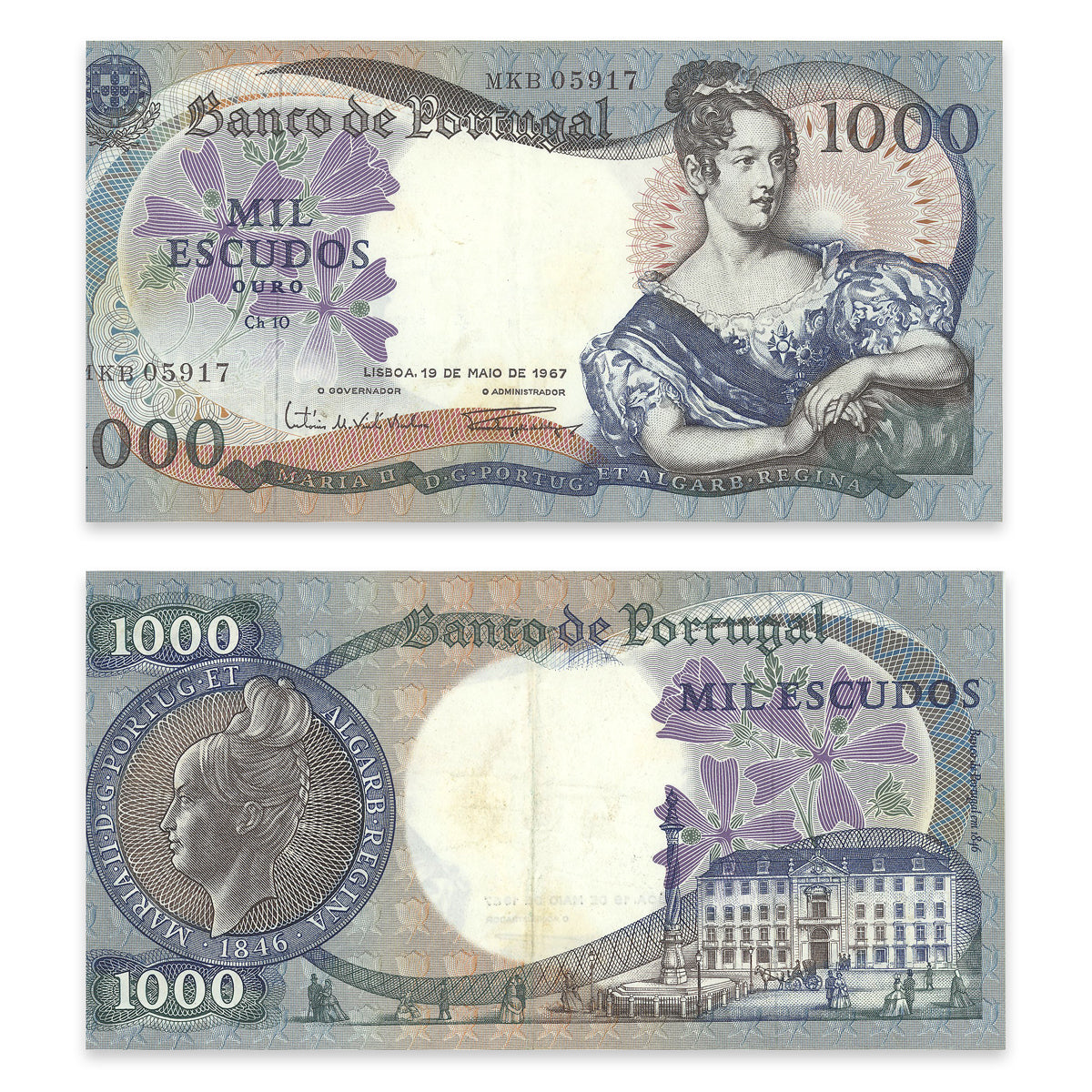 Portugal 1000 Escudos 1967 P# 172a VF-30