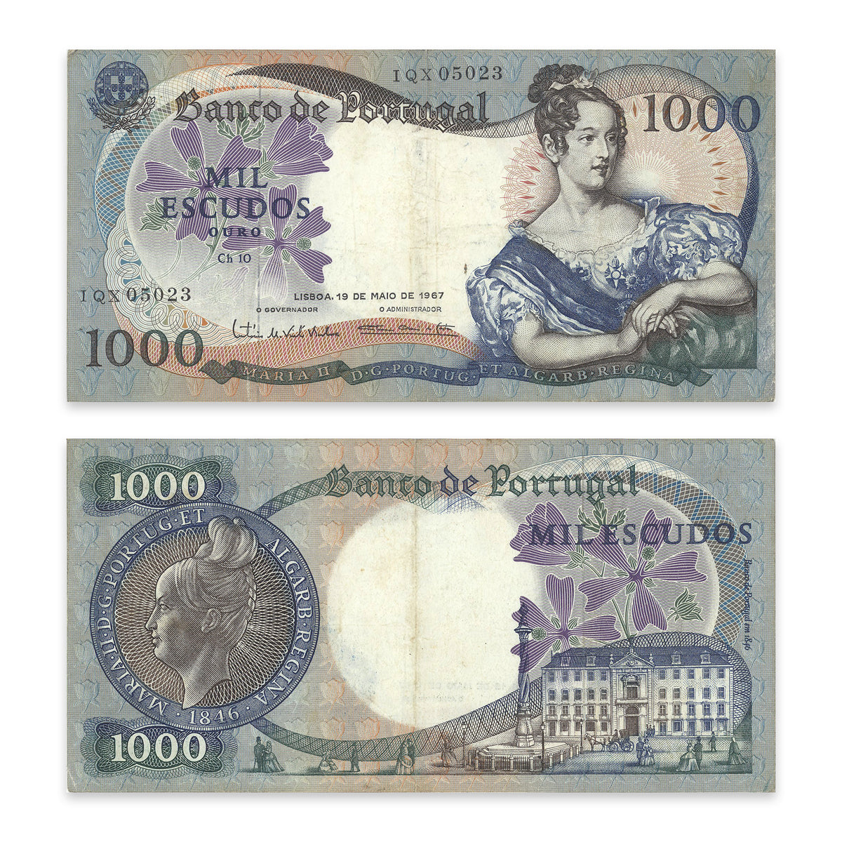 Portugal 1000 Escudos 1967 P# 172a VF-25