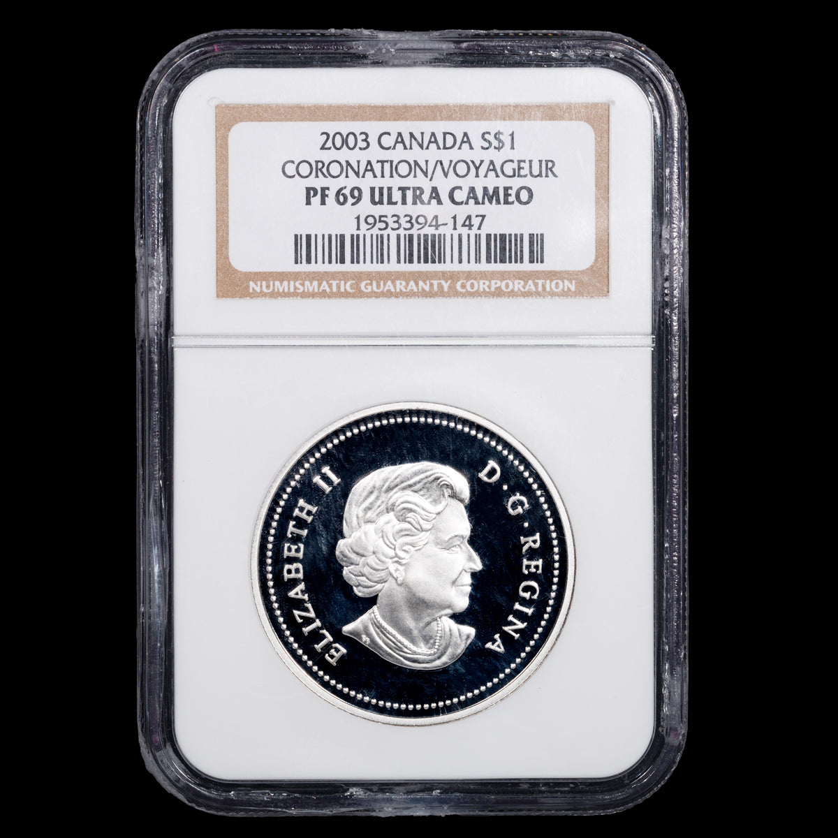 $1 2003 Voyageur, Uncrowned Portrait NGC PR-69 Ultra Cameo