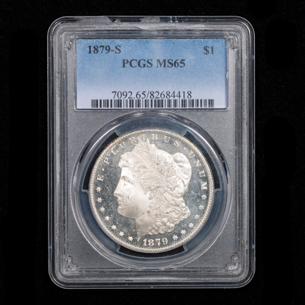 US $1 Morgan 1879S Third Reverse/Reverse of 1879 PCGS MS-65