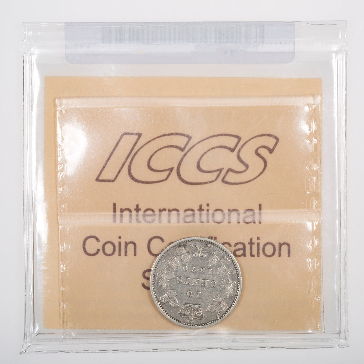 10 Cent 1870 Wide 0 ICCS VF-20