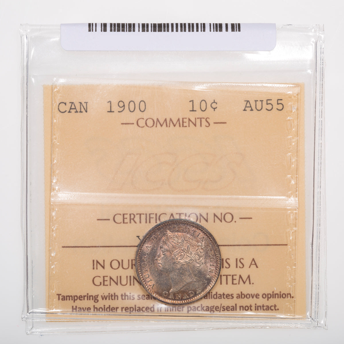 10 Cent 1900 ICCS AU-55