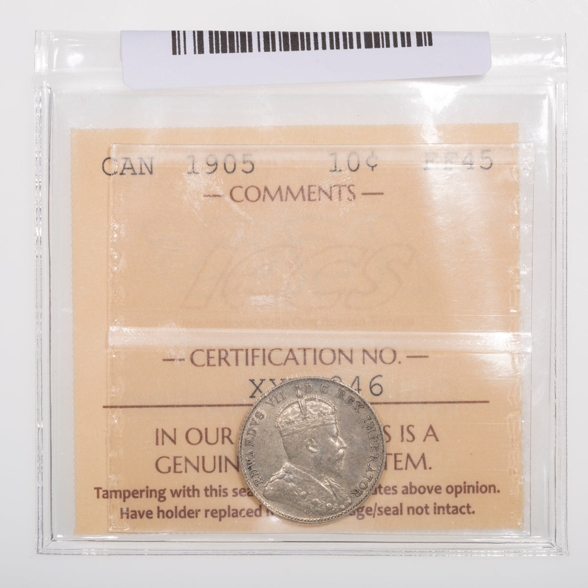 10 Cent 1905 ICCS EF-45