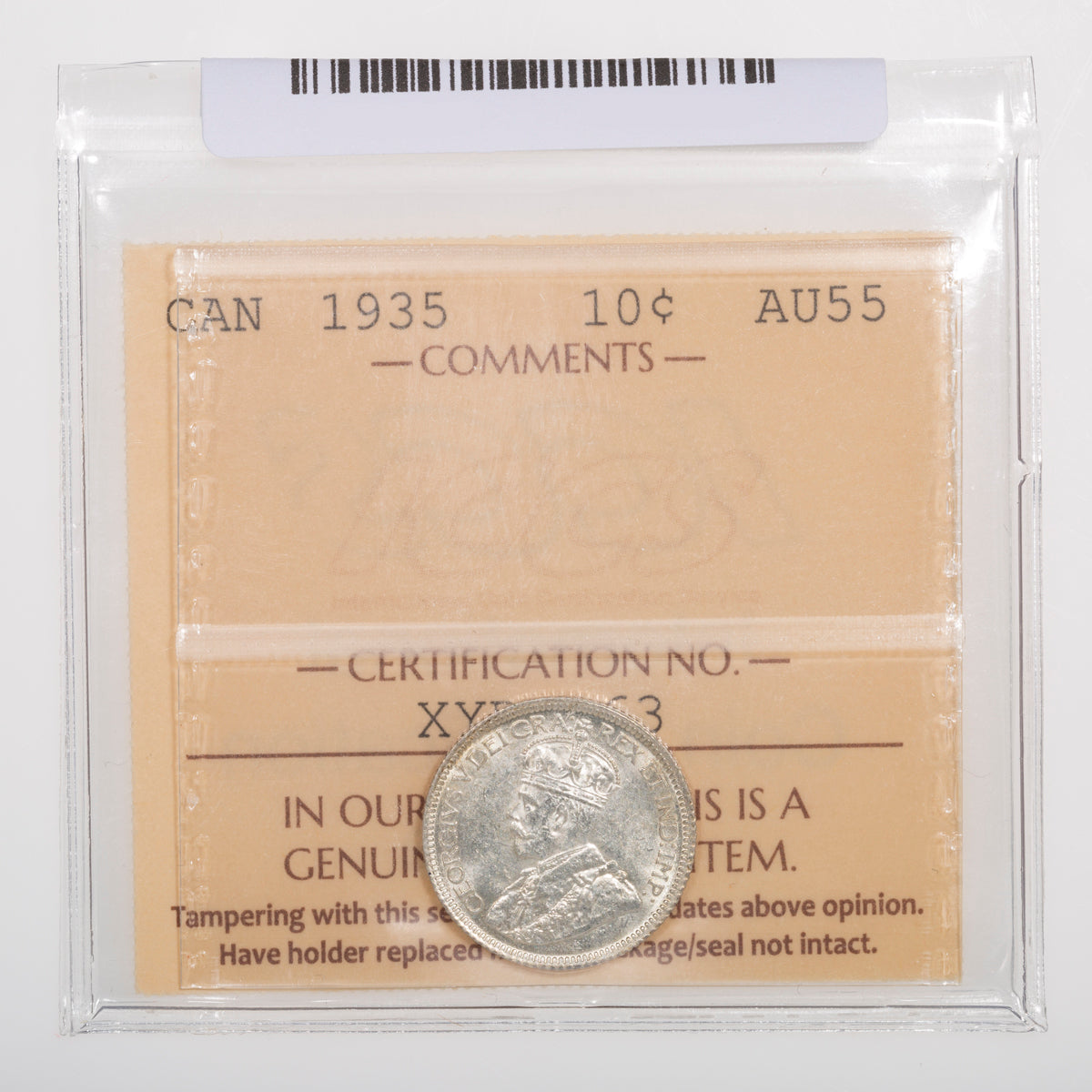 10 Cent 1935 ICCS AU-55