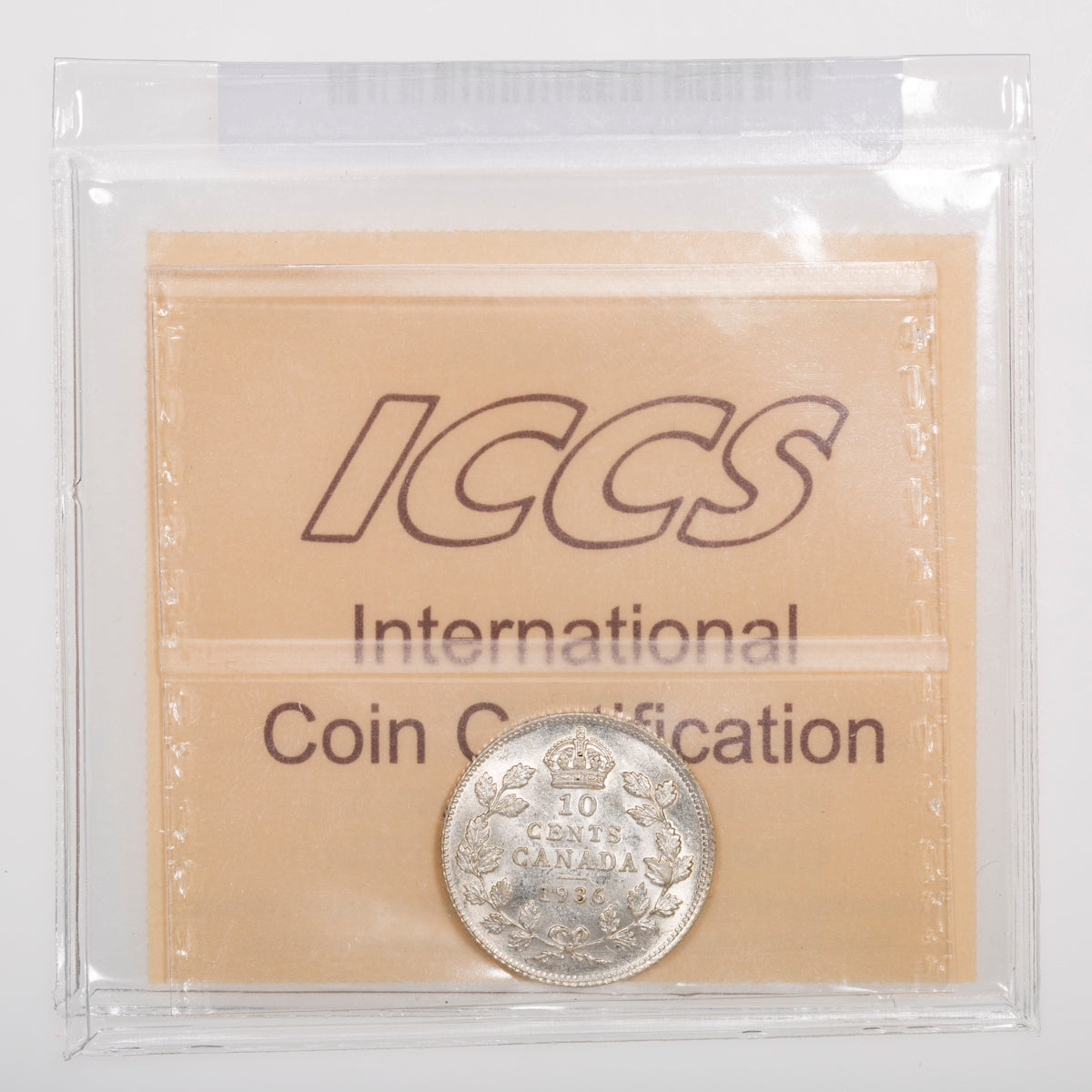 10 Cent 1936 ICCS AU-50