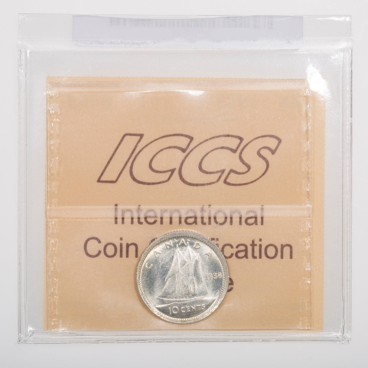 10 Cent 1938 ICCS MS-64