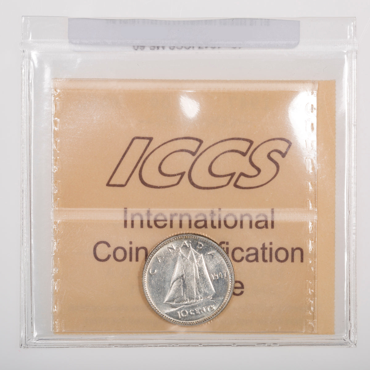 10 Cent 1947 ICCS MS-60