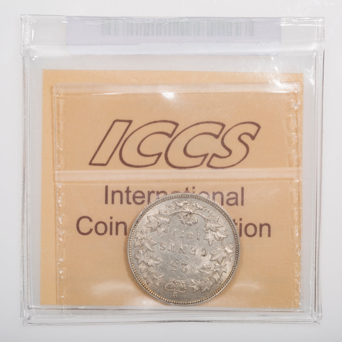 25 Cent 1871H Obverse 2 ICCS AU-50