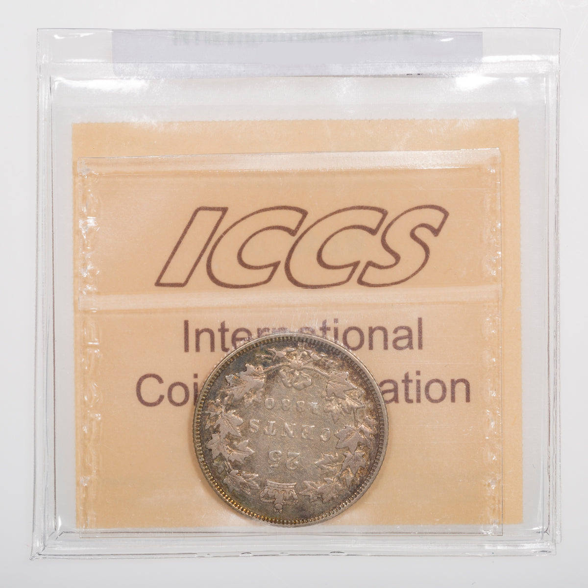 25 Cent 1880H Wide 0 ICCS VF-20