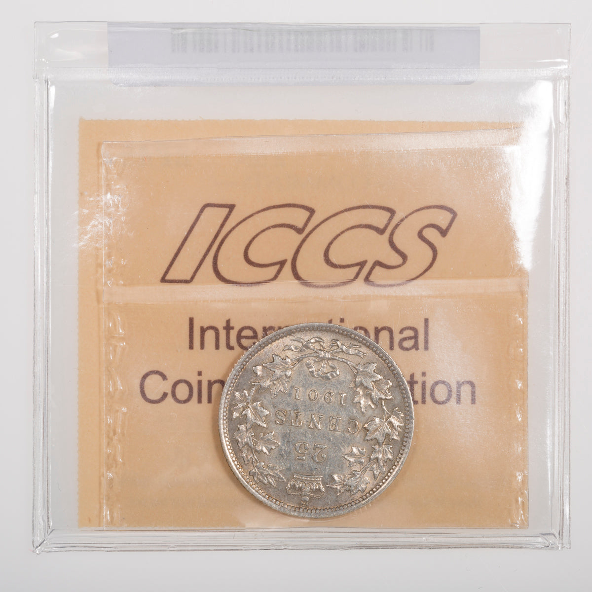 25 Cent 1901 9/9 ICCS EF-45